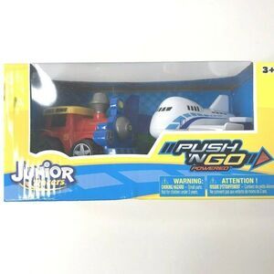 Junior Racers - Push 'N Go Powered - Train Engine & Airplane- NEW
